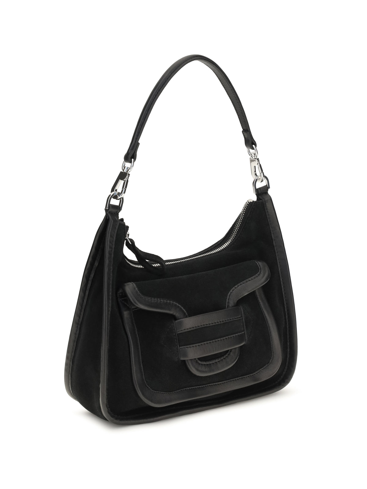 Pierre Hardy Alpha Day Miss leather Shoulder Bag - Suede Calf Lamb Black