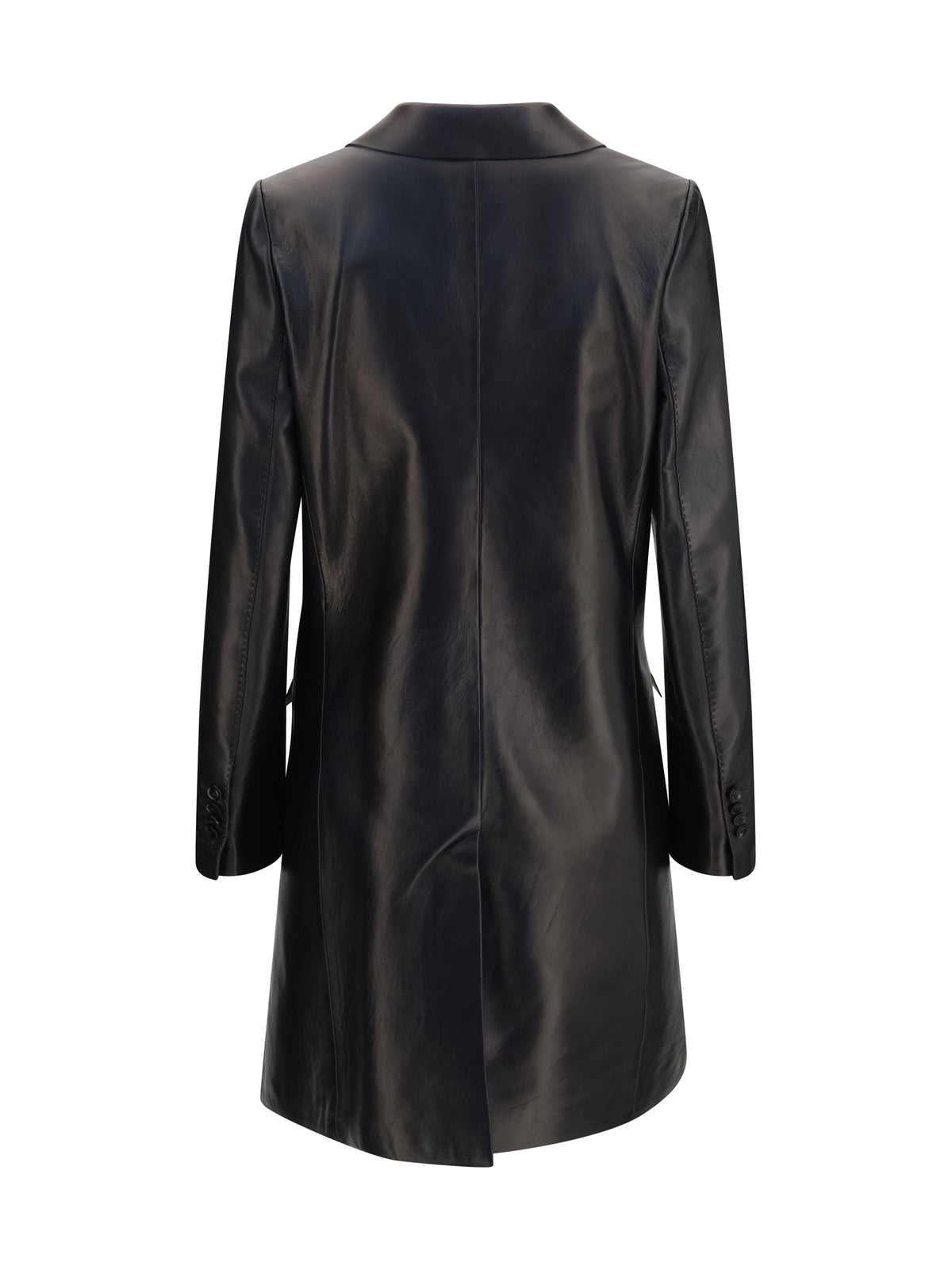 Tom Ford Double-breasted lambskin Coat - Black