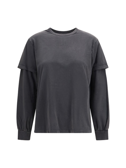Ganni Future Heavy Jersey long-sleeve T-shirt - Phantom
