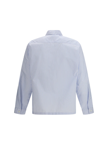 Prada Striped re-nylon Shirt - Bianco+Cielo