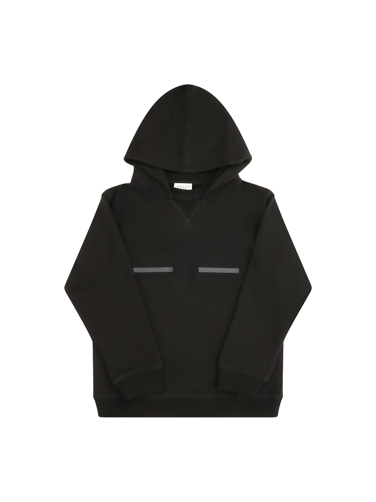 Gucci Cotton Hooded Sweatshirt with print for Boy - Dusty Dark Grey/Mc