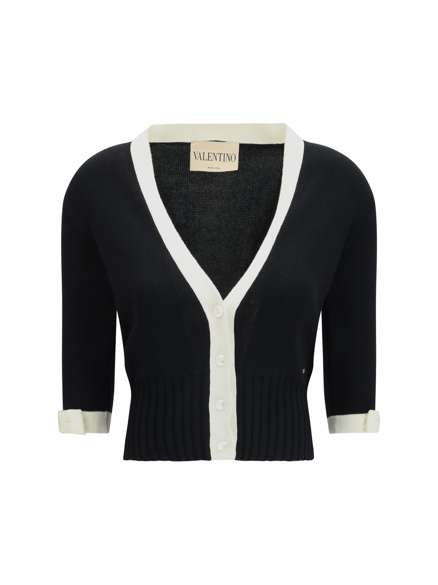 VALENTINO Bicolor v-neck Cardigan