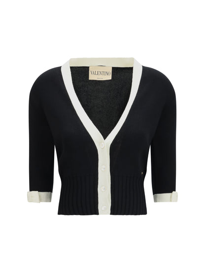 VALENTINO Bicolor v-neck Cardigan