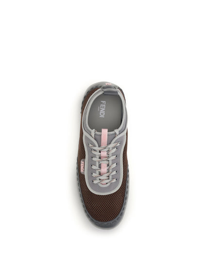FENDI Leather and mesh Sneakers by Fendi