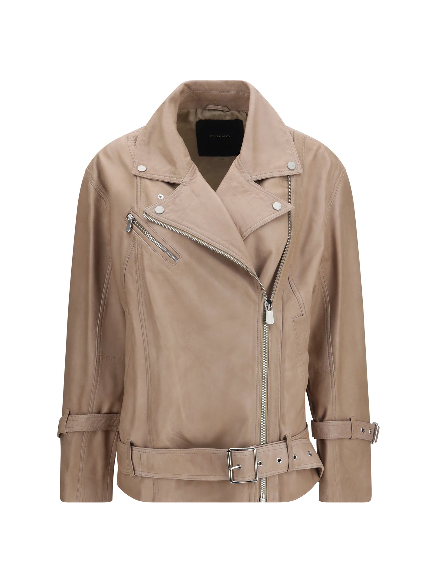PINKO Leather biker Jacket