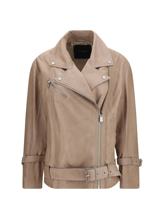PINKO Leather biker Jacket