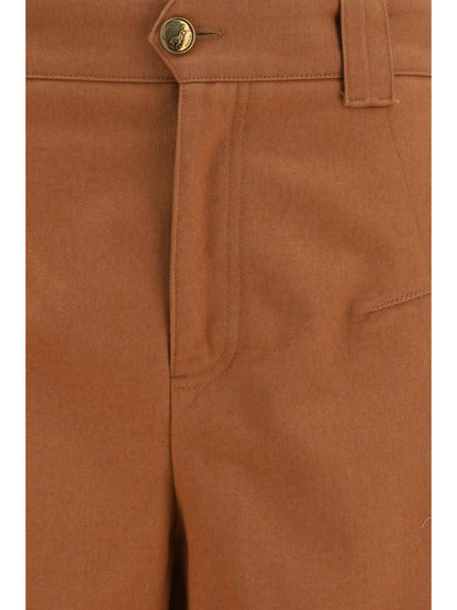 Chloé Cotton canvas barrel-leg Pants - Blushy Pink