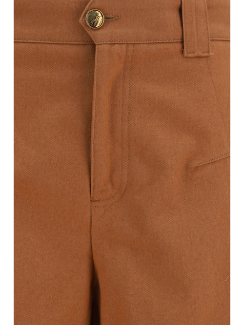 Chloé Cotton canvas barrel-leg Pants - Blushy Pink