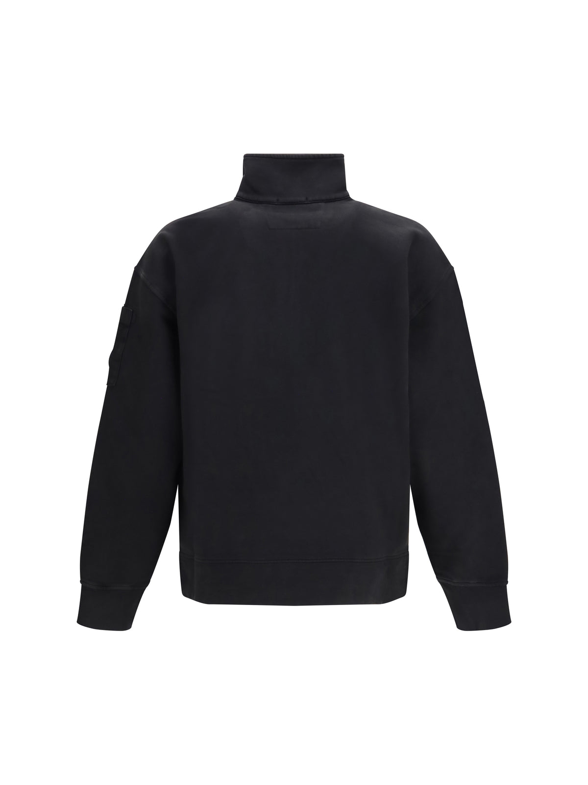 C.P. Company Brushed and sueded diagonal-weave cotton fleece Sweatshirt - Black