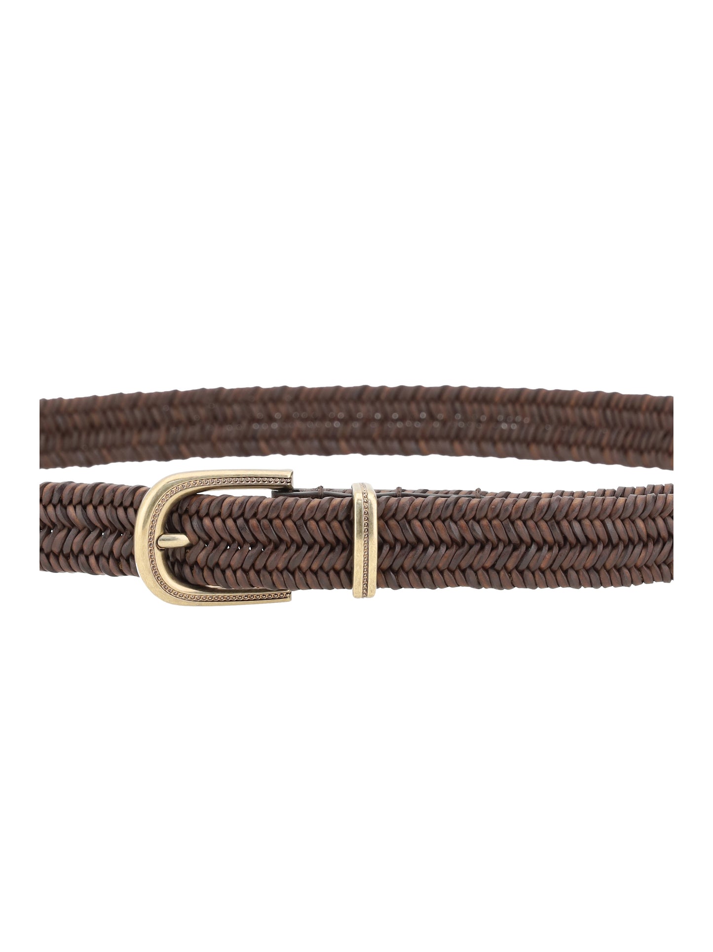 BRUNELLO CUCINELLI Braided stretch leather Belt