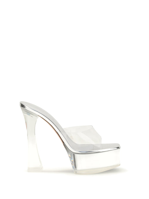 Amina Muaddi Dalida Plateau Sandals - Transparent Pvc