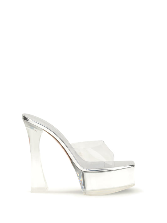 Amina Muaddi Dalida Plateau Sandals - Transparent Pvc
