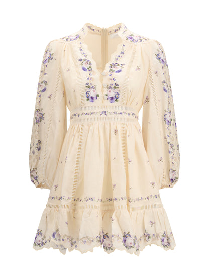 ZIMMERMANN Patience plunge Mini Dress