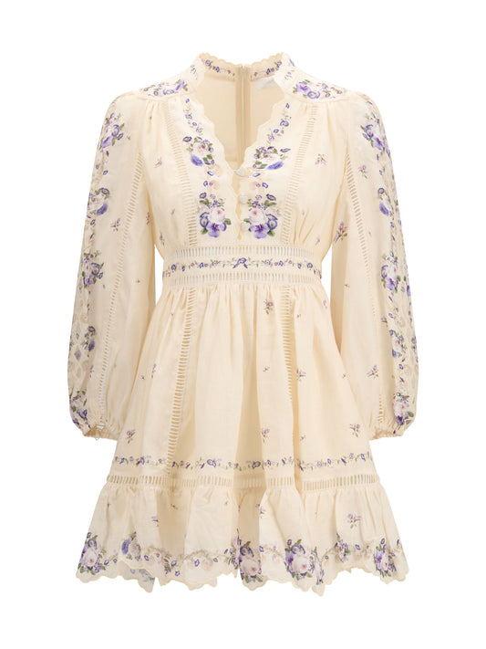ZIMMERMANN Patience plunge Mini Dress