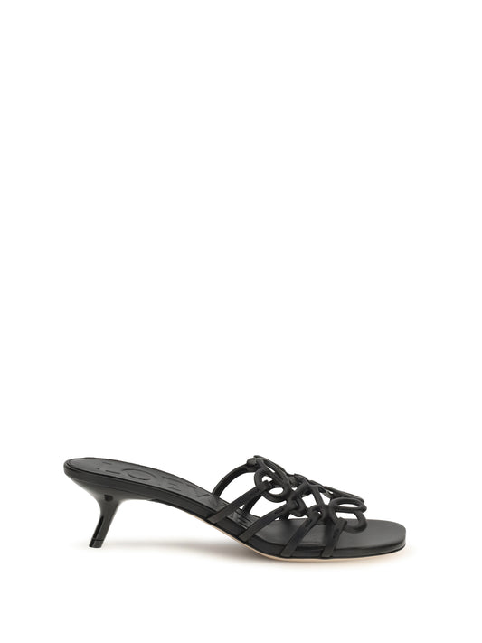 LOEWE Anagram Petal leather slide Sandals