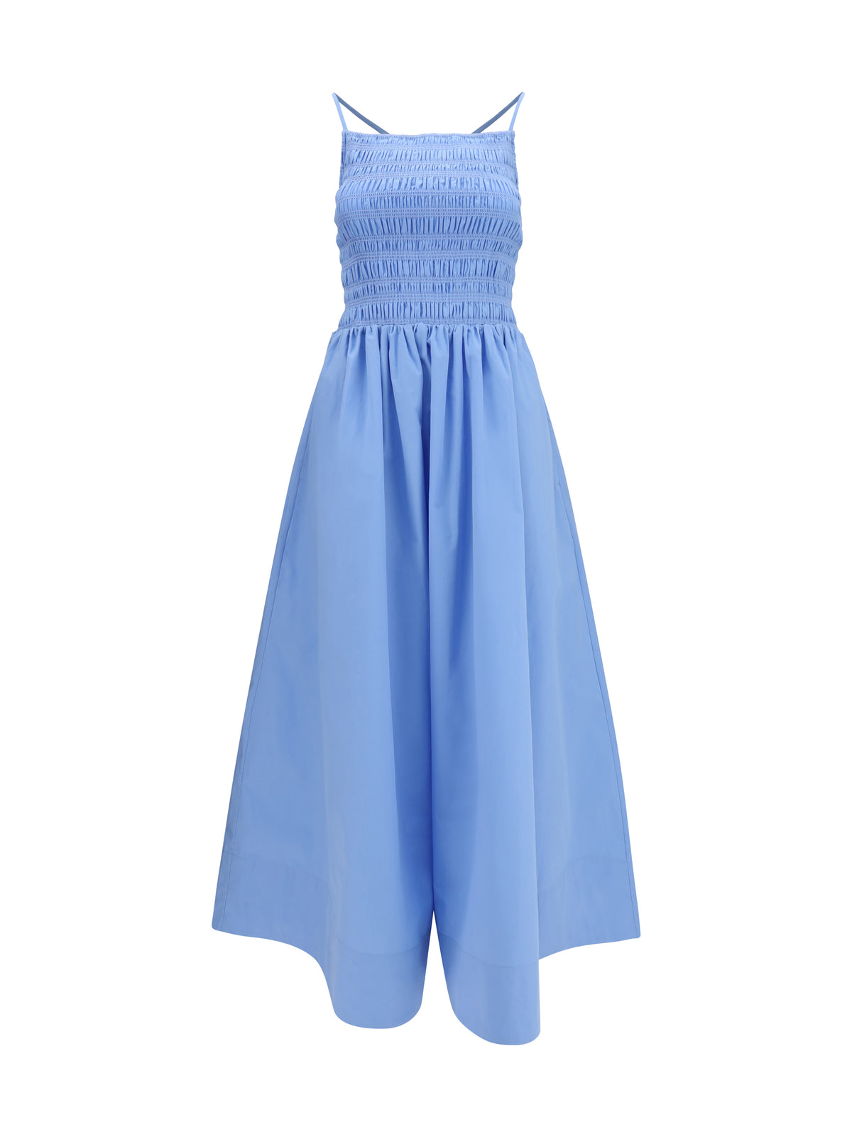 Ganni Poplin maxi Dress - Azurine
