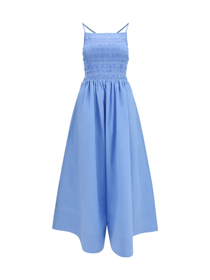 Ganni Poplin maxi Dress - Azurine