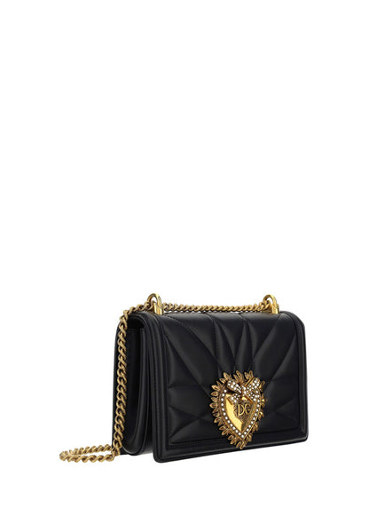 Dolce & Gabbana Medium Devotion matelassé nappa Shoulder Bag - Black