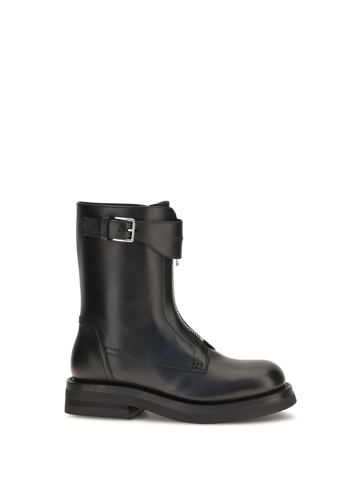 Alexander Mcqueen Leather Boots - Black
