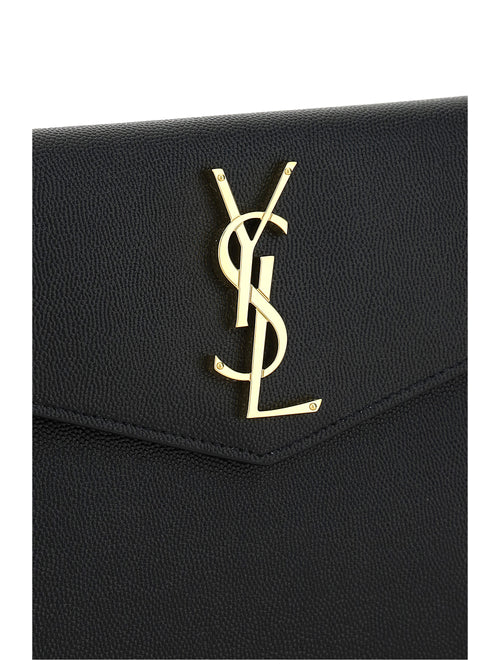 Saint Laurent Leather Pochette - Black