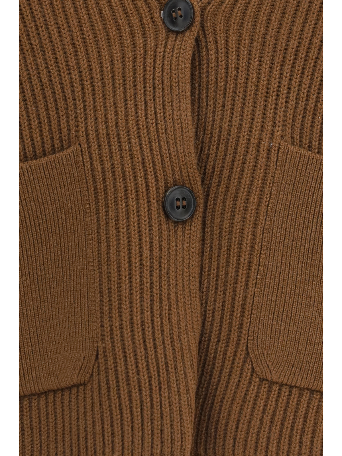 Max Mara Studio Filtro wool and cashmere Cardigan - Castagna