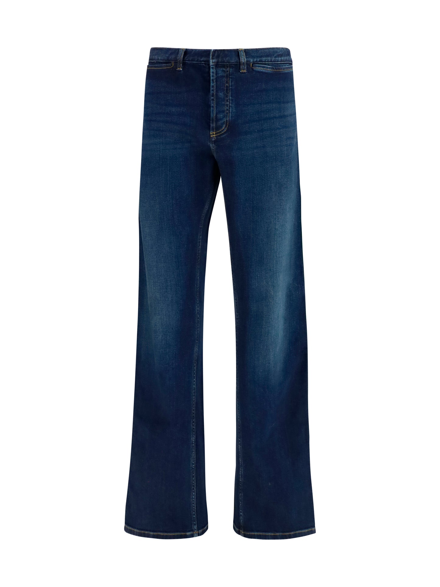 GUCCI Cotton Jeans with Web stripe
