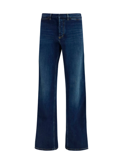 GUCCI Cotton Jeans with Web stripe