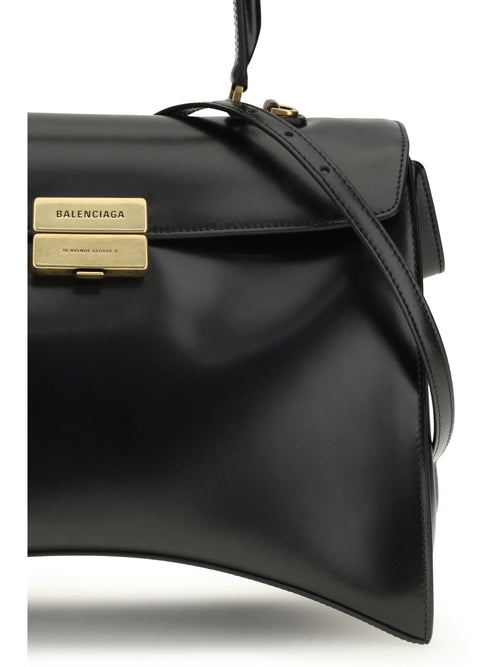 Balenciaga Medium Hourglass Avenue Top Handle Bag - Black