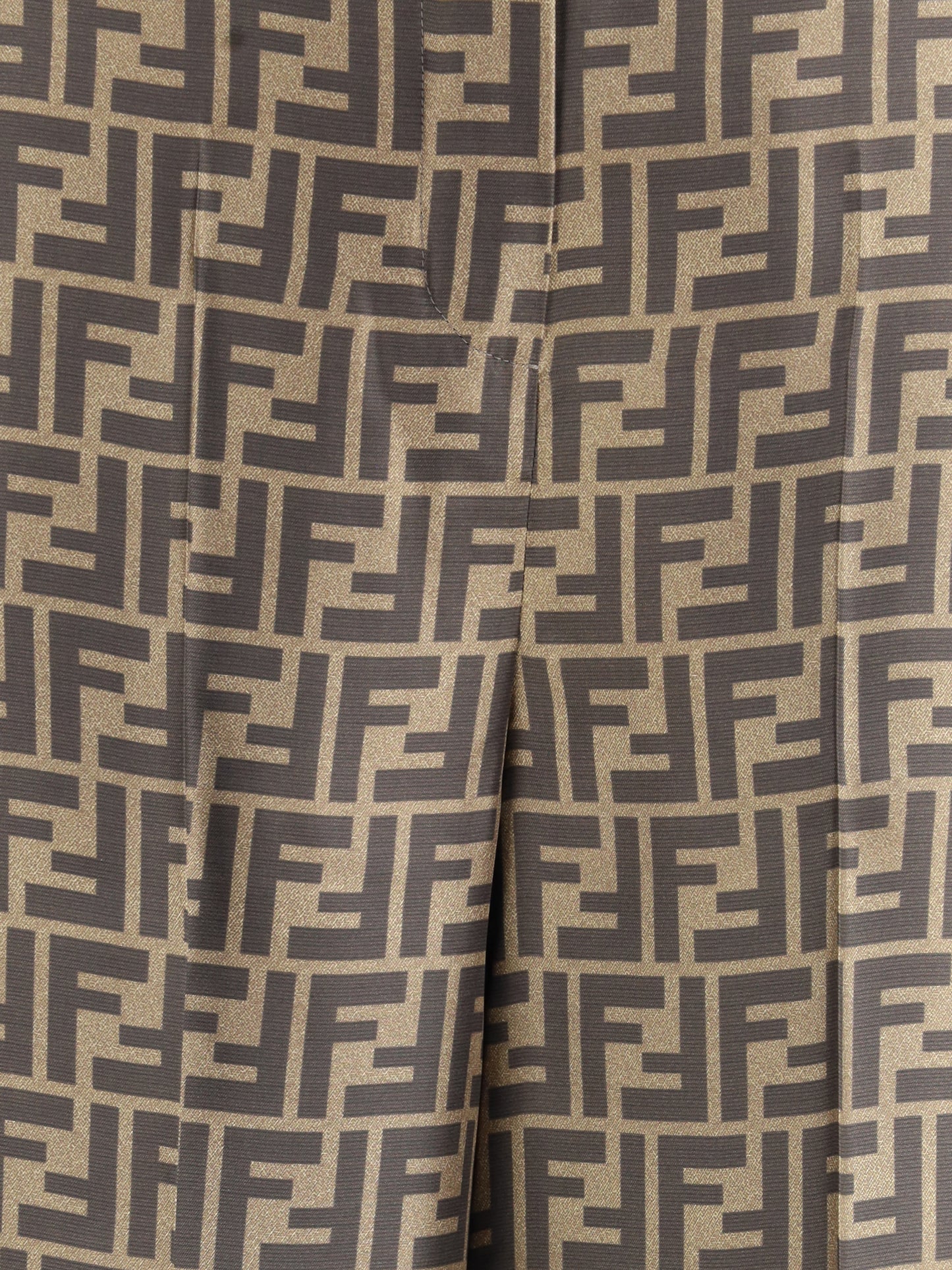 FENDI Monogram pattern silk Pants