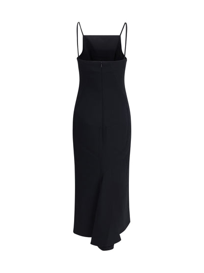 Givenchy Midi Dress with draped back - Black