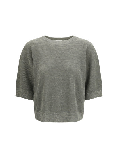 BRUNELLO CUCINELLI Linen blend Sweater with lurex effect