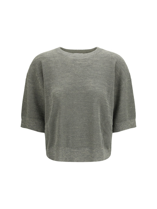 BRUNELLO CUCINELLI Linen blend Sweater with lurex effect
