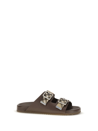 Burberry Urchin Sandals - Mid Brown