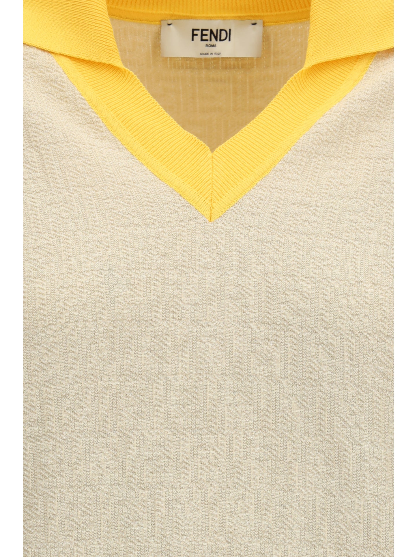 FENDI Cotton and silk Sweater with FF logo