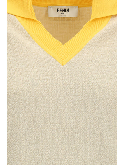 FENDI Cotton and silk Sweater with FF logo