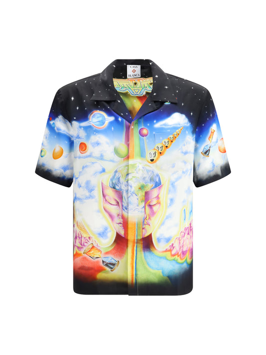 CASABLANCA Cuban Shirt with graphic print