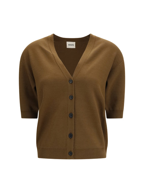 Khaite Theodora Virgin Wool Cardigan - Brown