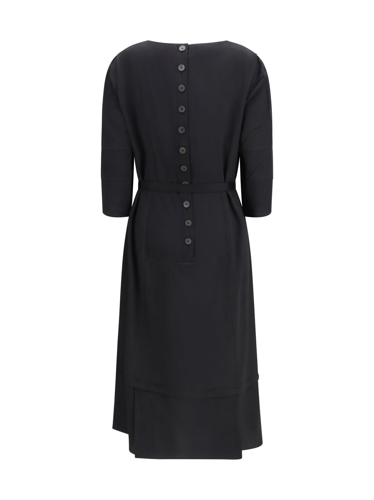 Prada Wool and silk midi Dress - Black