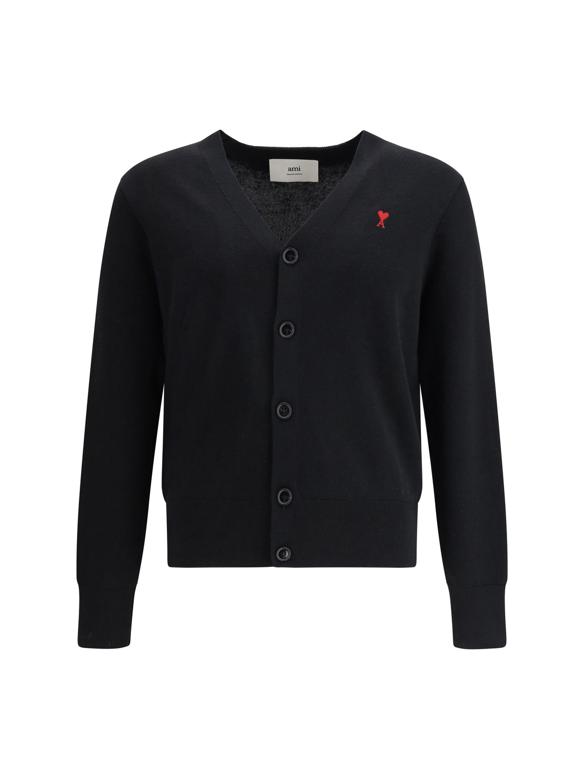 Ami Paris Ami de Coeur Cardigan - Noir/Rouge
