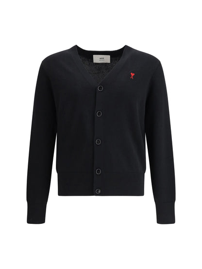 Ami Paris Ami de Coeur Cardigan - Noir/Rouge