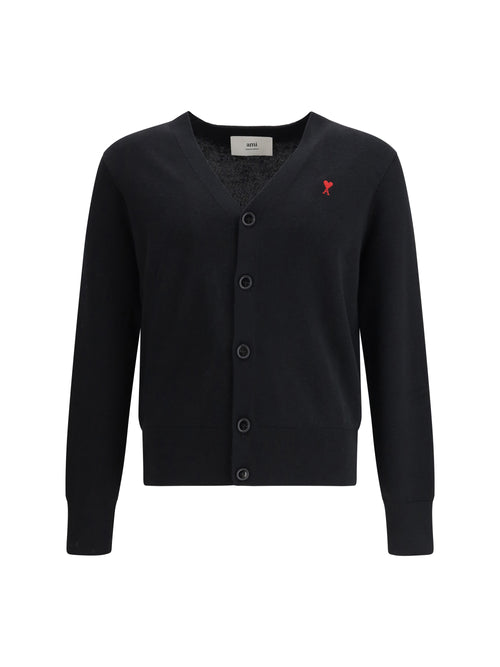 Ami Paris Ami de Coeur Cardigan - Noir/Rouge