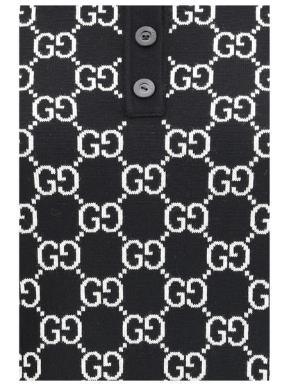 GUCCI GG wool jacquard Polo Top