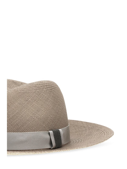 BRUNELLO CUCINELLI Straw fedora Hat