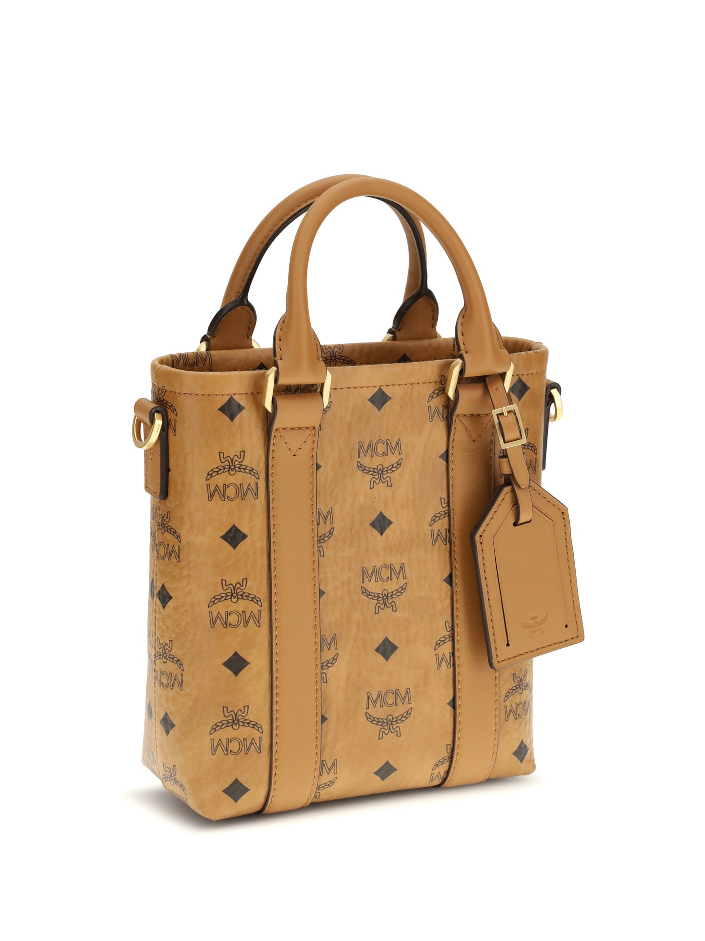 MCM Aren Mini printed canvas Tote Bag