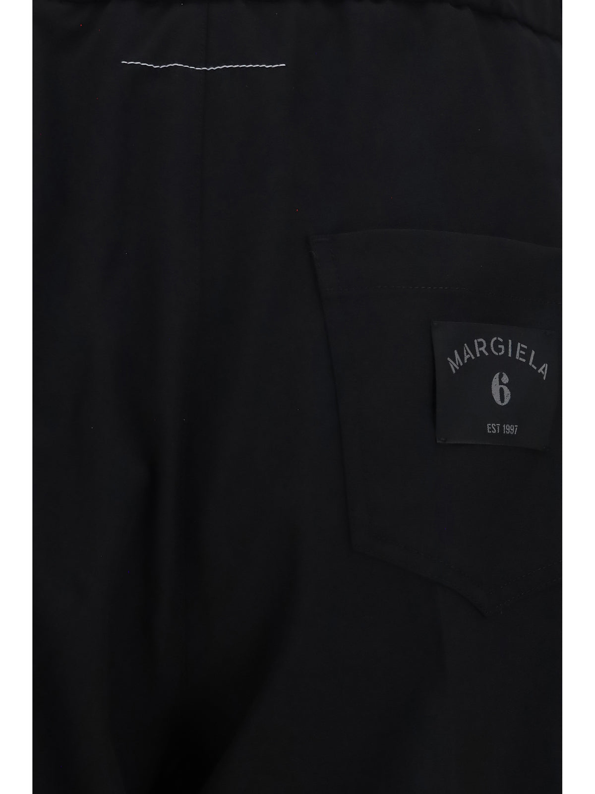 MM6 Maison Margiela Drawstring straight-leg Pants - Black