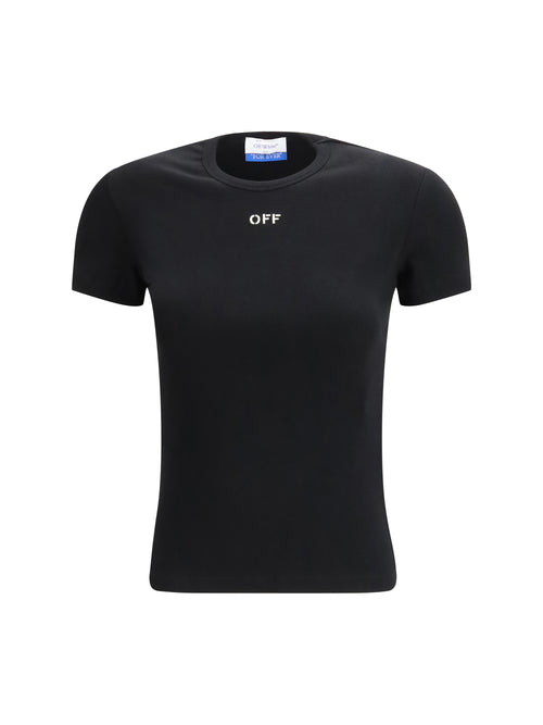 Off-White Off Stamp Rib Basic T-shirt - Black-White