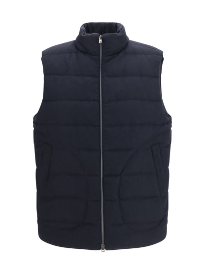 Herno Wool-blend Vest - Blue Navy