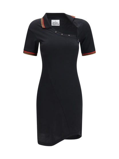 Vivienne Westwood Glory cotton piqué Polo Dress - Black