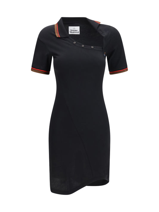 Vivienne Westwood Glory cotton piqué Polo Dress - Black