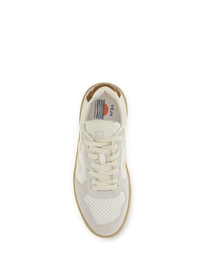 Veja V-82 leather Sneakers - Pure_calcaire_cognac